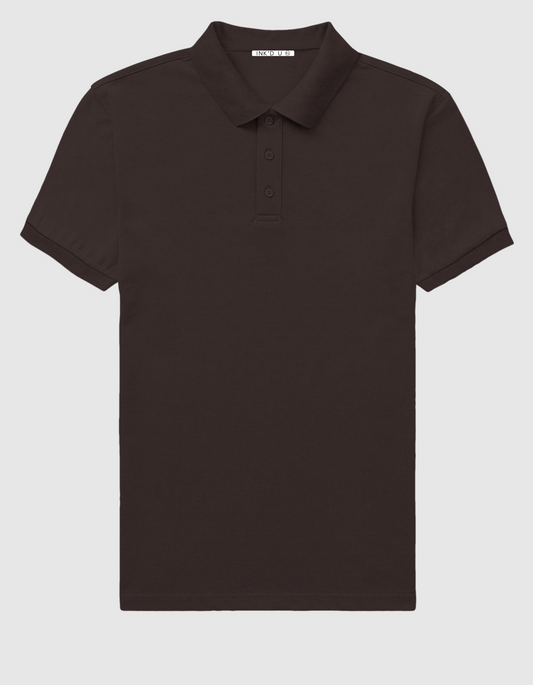 COFFEE BROWN POLO T-SHIRT