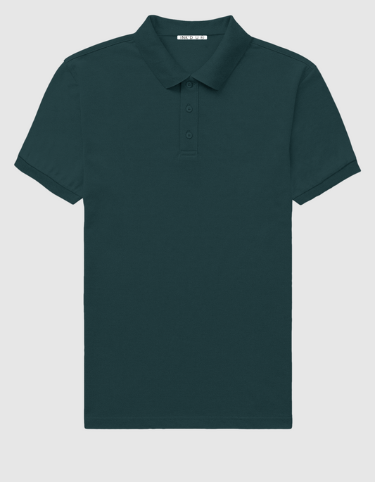 PETROL BLUE POLO T-SHIRT