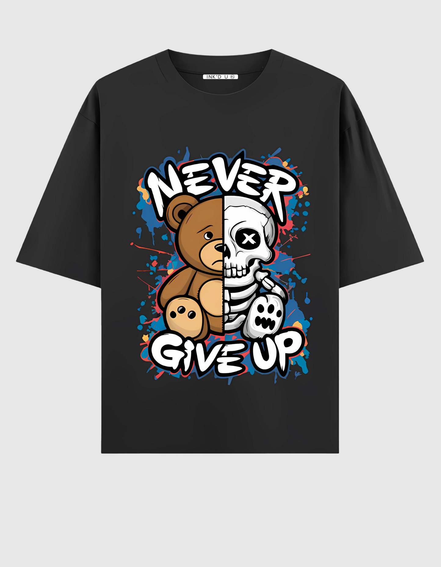 NEVER GIVE UP OVERSIZED T-SHIRT