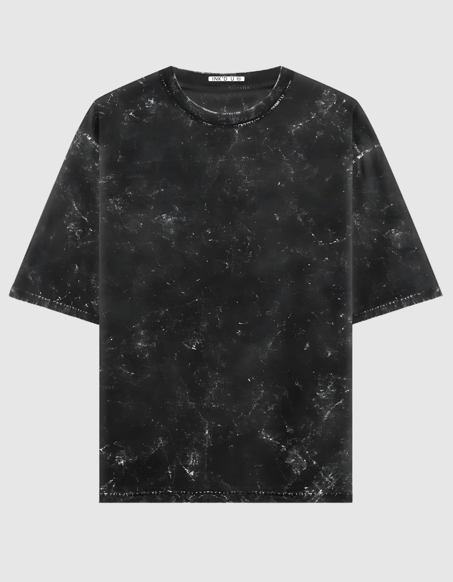BLACK ACID WASH OVERSIZED T-SHIRT