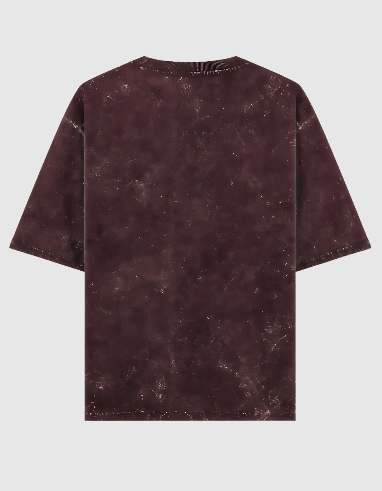 MAROON ACID WASH OVERSIZED T-SHIRT