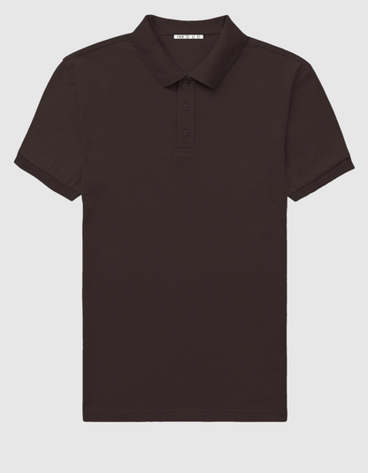 COFFEE BROWN POLO T-SHIRT