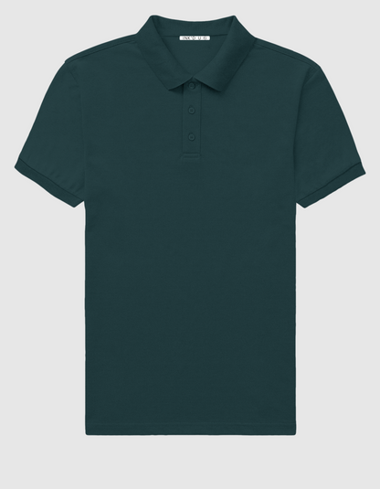 PETROL BLUE POLO T-SHIRT