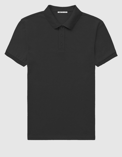 BLACK POLO T-SHIRT