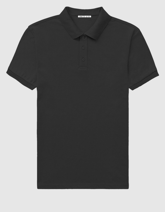 BLACK POLO T-SHIRT