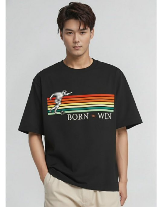 BORN TO WIN OVERSIZED T-SHIRT