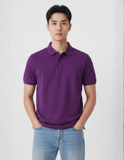 PURPLE POLO T-SHIRT