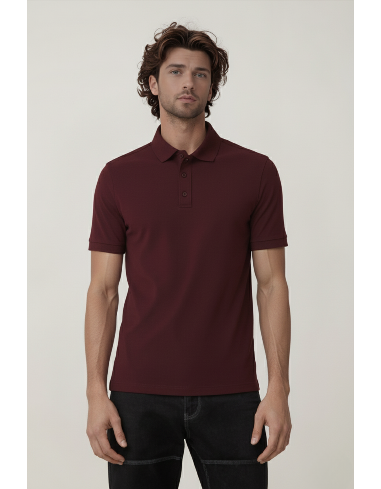MAROON POLO T-SHIRT