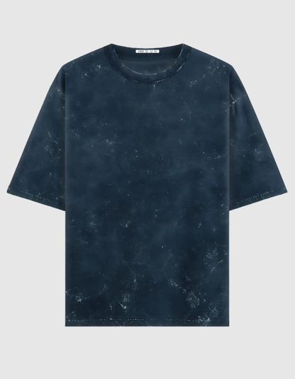 BLUE ACID WASH OVERSIZED T-SHIRT