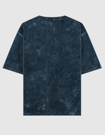 BLUE ACID WASH OVERSIZED T-SHIRT