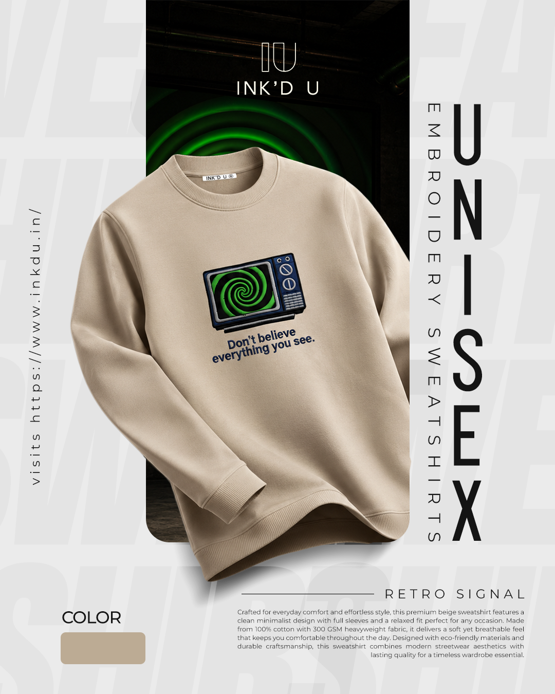 Unisex Embroidery Sweatshirts