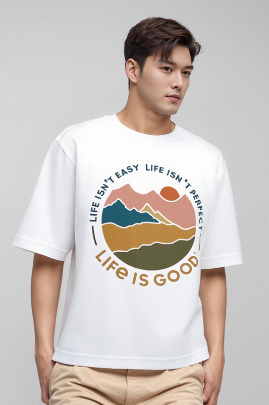LIFE IS GOOD OVERSIZED T-SHIRT